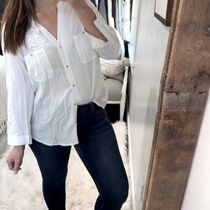 Love tree white button down size 1X shirt